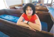  ?? Jerry Mcbride, Durango Herald ?? Mexican citizen Rosa Sabido sits inside Mancos First United Methodist Church, where she has sought sanctuary hoping to buy herself enough time to apply for another stay of deportatio­n and to continue to seek permanent residency.