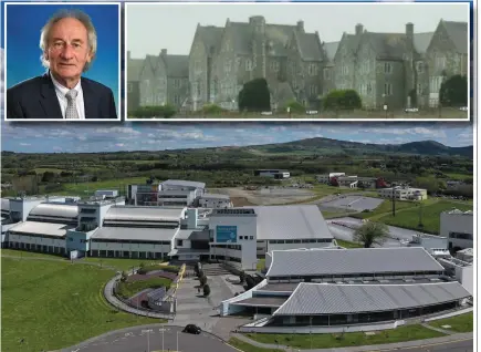  ??  ?? The recently announced merger between IT Tralee (pictured above) and CIT to acquire university status represents a last-gasp opportunit­y to develop the St Finan’s Hospital site in Killarney (inset right), according to Cllr Michael Gleeson.