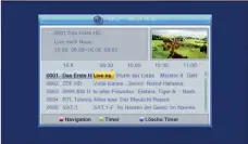  ??  ?? Der EPG hat uns nicht wirklich überzeugt. So können viele Sendungen aufgrund der Kürzungen kaum erkannt werden