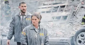  ?? MICHAEL PARMELEE CORUS ?? Maggie Bell (Missy Peregrym) and Omar Adom ‘OA’ Zidan (Zeeko Zaki), in “FBI.”