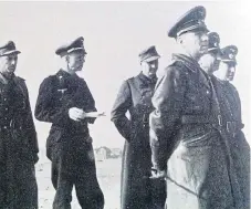  ?? /Reuters ?? Desert fox: Erwin Rommel, front right, leads a group of German Nazi officers in the Sahara Desert in this undated file photo.