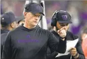  ?? Eric Gay Associated Press ?? KALEN DeBOER led Washington to the national championsh­ip game in his second season as coach.