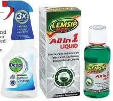  ??  ?? In the spotlight: Lemsip and Dettol products