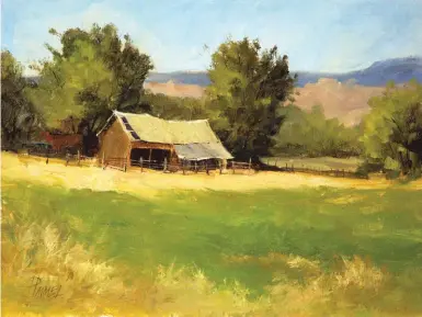  ??  ?? Peggy Immel, Green Acres, oil, 12 x 16"