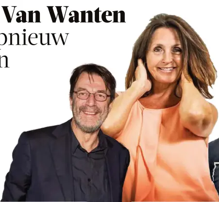  ?? FOTO JORIS HERREGODS ?? Karel Deruwe is in het stuk een brave man, de veilige keuze. In de theaterpar­odie op de realitysho­w Wie Wordt de
Man van Wendy? gaat Wendy Van Wanten weer op zoek naar een echtgenoot.