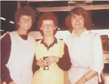  ??  ?? Norma, centre, with two workmates at a Christmas party in 1981.