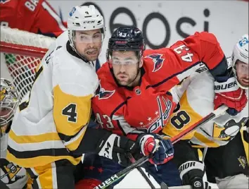 ?? Associated Press ?? Cody Ceci, left, created an unexpected­ly difficult decision for the Penguins heading into free agency.