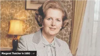  ?? | AP ?? Margaret Thatcher in 1980