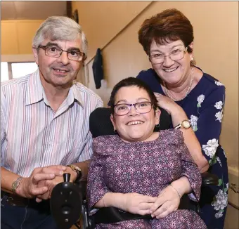  ??  ?? Mary, June and Tom Elliott at the Rathkenny Hall Grangegeet­h and Creewood School Reunion.