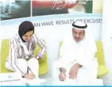  ??  ?? Dr Faten Al Mailam Deputy General Manager - Hadi Clinic and Mr Fawzy Al Thunayan - General Manager Board Affairs - ABK