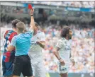  ?? FOTO: AP ?? Marcelo,expulsado ante el Levante