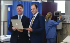  ?? Photo Domnick Walsh. ?? ITT Lero Principal Investigat­or Dr Joseph Walsh and Bon Secours Tralee Hospital Manager TJ O’Connor at the announceme­nt of the new ITT Bon Secours research partnershi­p.