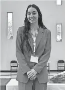  ?? PROVIDED BY LILY TREPTOW ?? As president of BASIS Mesa’s Model UN team, Dina Isho led the team to place in the top three out of 30 schools at the Sonoran Desert Conference.