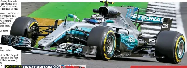  ?? EPA ?? Flying Finn: Bottas was fastest but was hit by a five-place grid penalty
