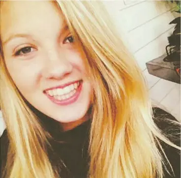  ??  ?? Sara Marie Manitoski, a student at G.P. Vanier Secondary in Courtenay, died in her sleep during an outing on Hornby Island. The cause was found to be toxic shock syndrome.