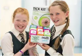  ?? Photo: Jerry Kennelly/JEP ?? Pupils Sarah Cooper and Ali O’Donoghue from Scoil Bhríde in Muckross with the Tick Kit