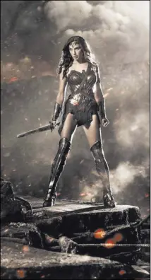  ?? WARNER BROTHERS/TNS ?? Gal Gadot as Wonder Woman in “Batman versus Superman Dawn of Justice” directed by Zack Snyder.