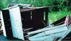  ?? PHOTO PROVIDED ?? The dumped wooden shed.