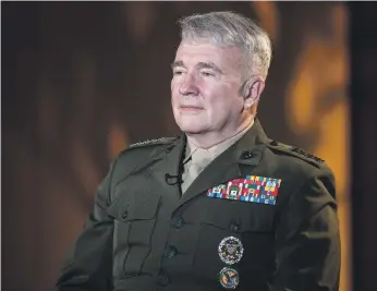  ?? Victor Besa / The National ?? US Central Command chief Gen Kenneth McKenzie, who oversees the superpower’s military operations in 20 countries from Egypt to Pakistan