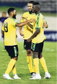  ?? FILE ?? Jamaica’s senior men’s football team defeated Bonaire 6-0 in their CONCACAF Nation’s League game in Curaçao last night. The goals were scored by Cory Burke, Ricardo Morris (two), Owayne Gordon, Peter-Lee Vassell and Dane Kelly. The win is the first by such a margin for the Reggae Boyz since the 6-0 win over Bahamas in June, 2008.