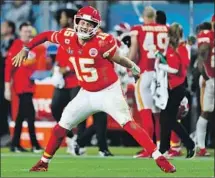  ?? John Bazemore Associated Press ?? QUARTERBAC­K Patrick Mahomes and the Kansas City Chiefs won the franchise’s first Super Bowl title since 1969 on Feb. 2.