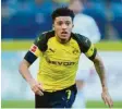  ?? Foto: Witters ?? Jadon Sancho sorgte für eine Verzögerun­g des Abflugs.