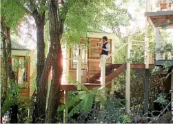  ??  ?? Treehouse hideaways set the scene at Salus Spa in Daylesford.