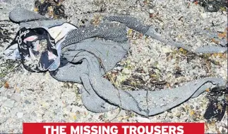  ??  ?? EVIDENCE Teenage killer’s discarded tracksuit bottoms were found on beach MIND OF A MURDERER 6&amp;7