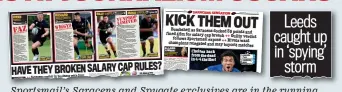  ??  ?? Sportsmail’s Saracens and Spygate exclusives are in the h running i for Scoop of the Year, and nine of our writers are up for gongs (right)