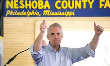  ?? Photograph: Rogelio V Solis/AP ?? Brandon Presley at the Neshoba County Fair in Philadelph­ia, Mississipp­i on 27 July 2023.