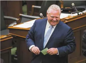  ?? CHRISTOPHE­R KATSAROV LA PRESSE CANADIENNE ?? Le premier ministre ontarien, Doug Ford