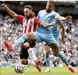  ?? ?? FLASHPOINT: Adam Armstrong is brought down by City defender Kyle Walker