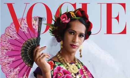  ?? Photograph: Vogue Handout/EPA ?? The cover of the December issue of Vogue with muxe Estrella Vazquez in a traditiona­l dress.