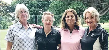  ??  ?? Warragul women played a round of stableford. Pictured from left A grade winner Rose Gallagher, sponsor Melanie Sampson, C grade winner Brenda Whitehead and B grade winner Anna Boyd.