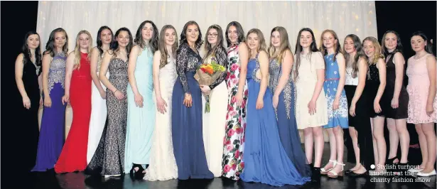 ?? Stylish turnout – students at the charity fashion show ??