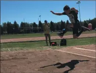  ?? SUBMITTED PHOTO BY MATT VAN DER SLOOT ?? Waylon Watson of Seven Persons competes in long jump at the Southern Alberta Summer Games in Brooks last week.