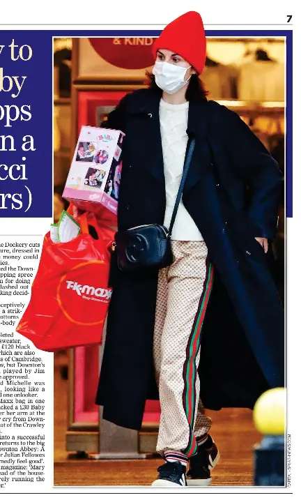 Downton Abbey to downtown shabby  Lady Mary pops into TK Maxx (in a pair  of £870 Gucci tracksuit trousers) - PressReader