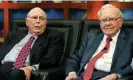  ?? Photograph: Nati Harnik/AP ?? Munger, left, and Buffett, right, in Omaha, Nebraska, in May 2018.