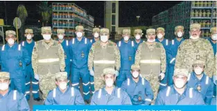  ??  ?? Kuwait National Guard and Kuwait Oil Tanker Company officials in a group photo.