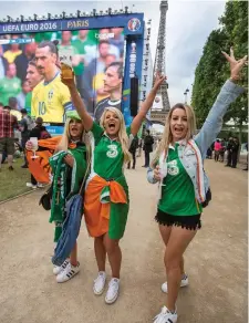  ??  ?? Dublin City Council is expected to set up fanzones during Euro 2020 similar to those in Paris and around France for Euro 2016