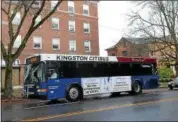  ?? TANIA BARRICKLO—DAILY FREEMAN, FILE ?? Kingston city bus heads Uptown on Clinton Ave.