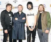  ??  ?? Serge, third from left, with Kasabian in 2015