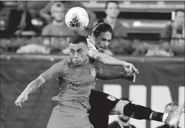  ?? Dilip Vishwanat Getty Images ?? SERGINO DEST (18) will be tied to the U.S. national team when he plays Friday in the Nations League.