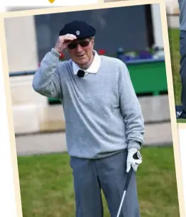  ??  ?? Thomson tips his cap to the crowd before playing his last tee shot from St Andrews’ famous 1st tee.