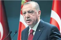  ?? ADEM ALTAN/AFP/GETTY IMAGES ?? Turkish President Recep Tayyip Erdogan aims to cement his grip on power a year ahead of schedule by moving elections up.