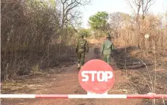  ??  ?? Park rangers enter the Comoe National Park in Bouna, in northeaste­rn Ivory Coast.