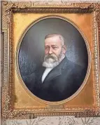  ?? ?? A portrait of Benjamin Harrison, 23rd president of the United States, hangs in his Indianapol­is home.