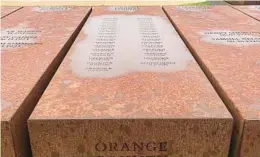  ?? ALLIANCE FOR TRUTH AND JUSTICE ?? A marker commemorat­es the 33 lynchings that have taken place in Orange County, the most recent being Arthur Henry.