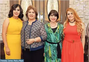  ??  ?? Fernanda, Carmen, María y Mayra