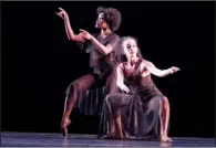  ??  ?? Dance Theatre of Harlem will be onstage Saturday and April 30 at Memphis’ Orpheum Theatre, including Ingrid Silva (left) and Alison Stroming in Change.